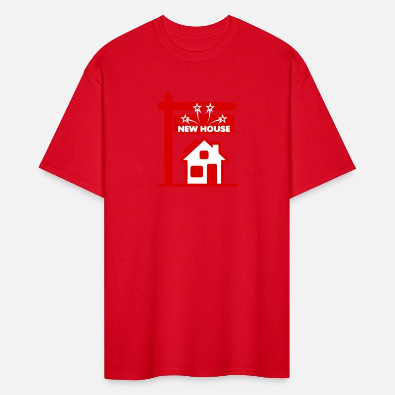 Red logo signboard new house "