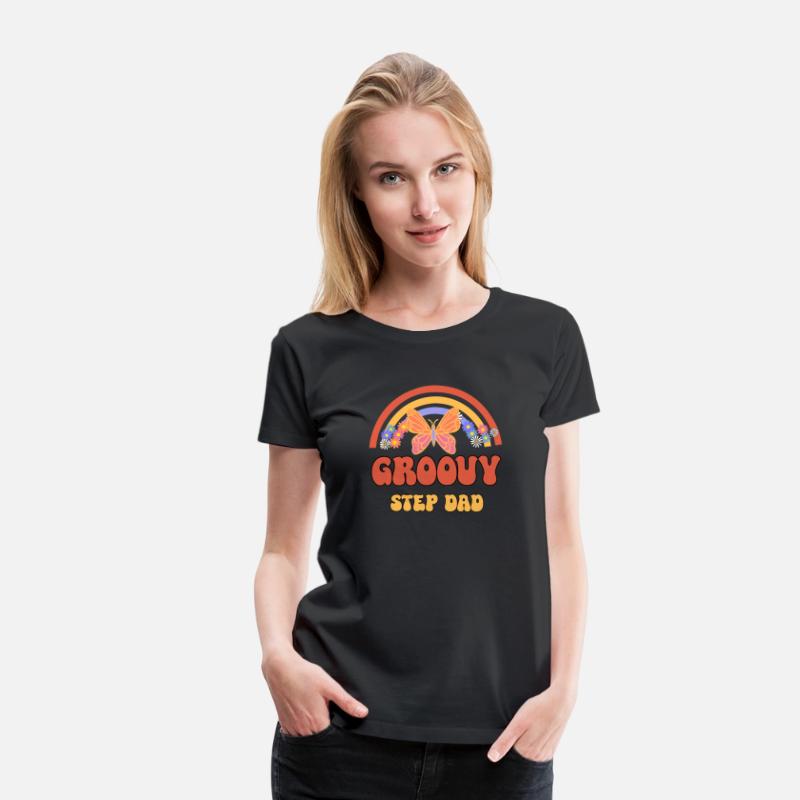Retro Groovy Step Dad Hippie Family Matching