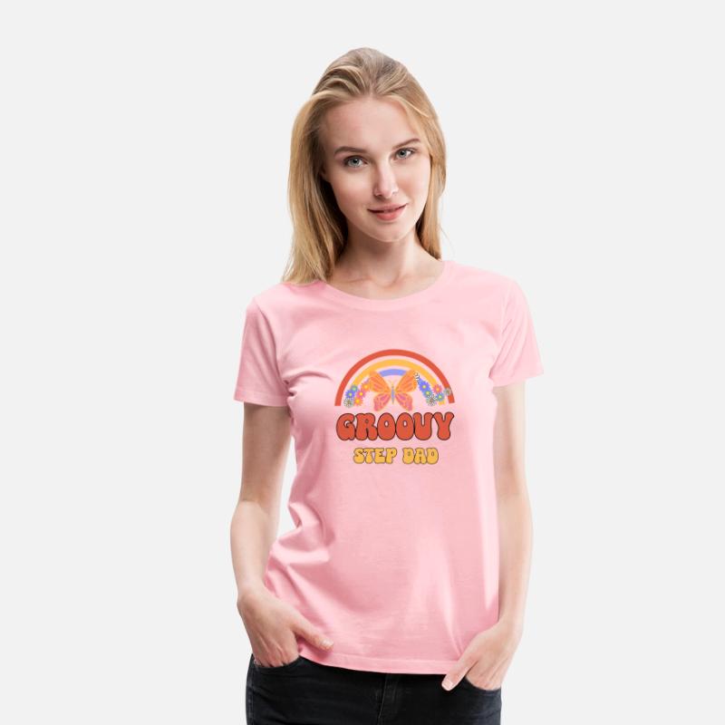 Retro Groovy Step Dad Hippie Family Matching