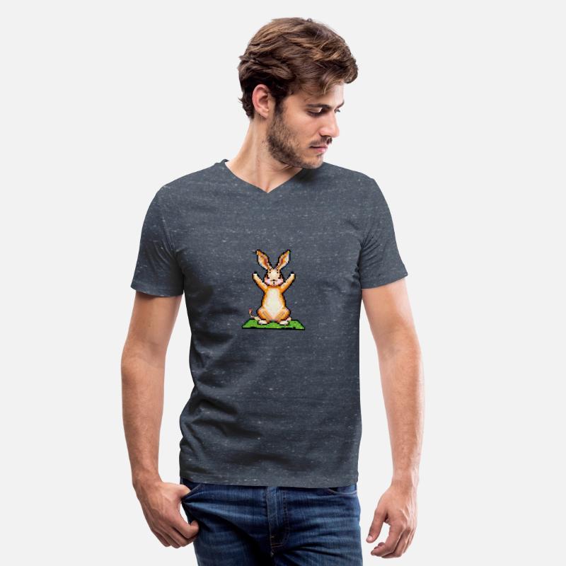 Retro Hop: Joyful Pixel Rabbit