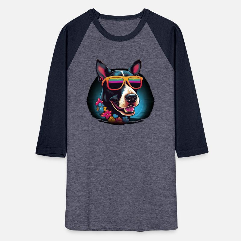 Retro Wave Bullterrier Dog Shirt