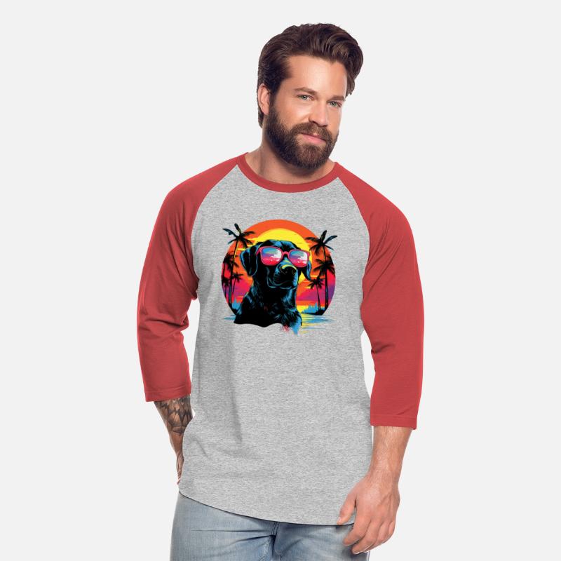Retro Wave Labrador Dog Shirt
