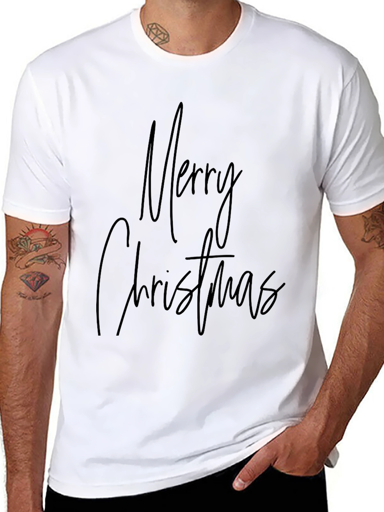 Merry Christmas Black T-Shirt