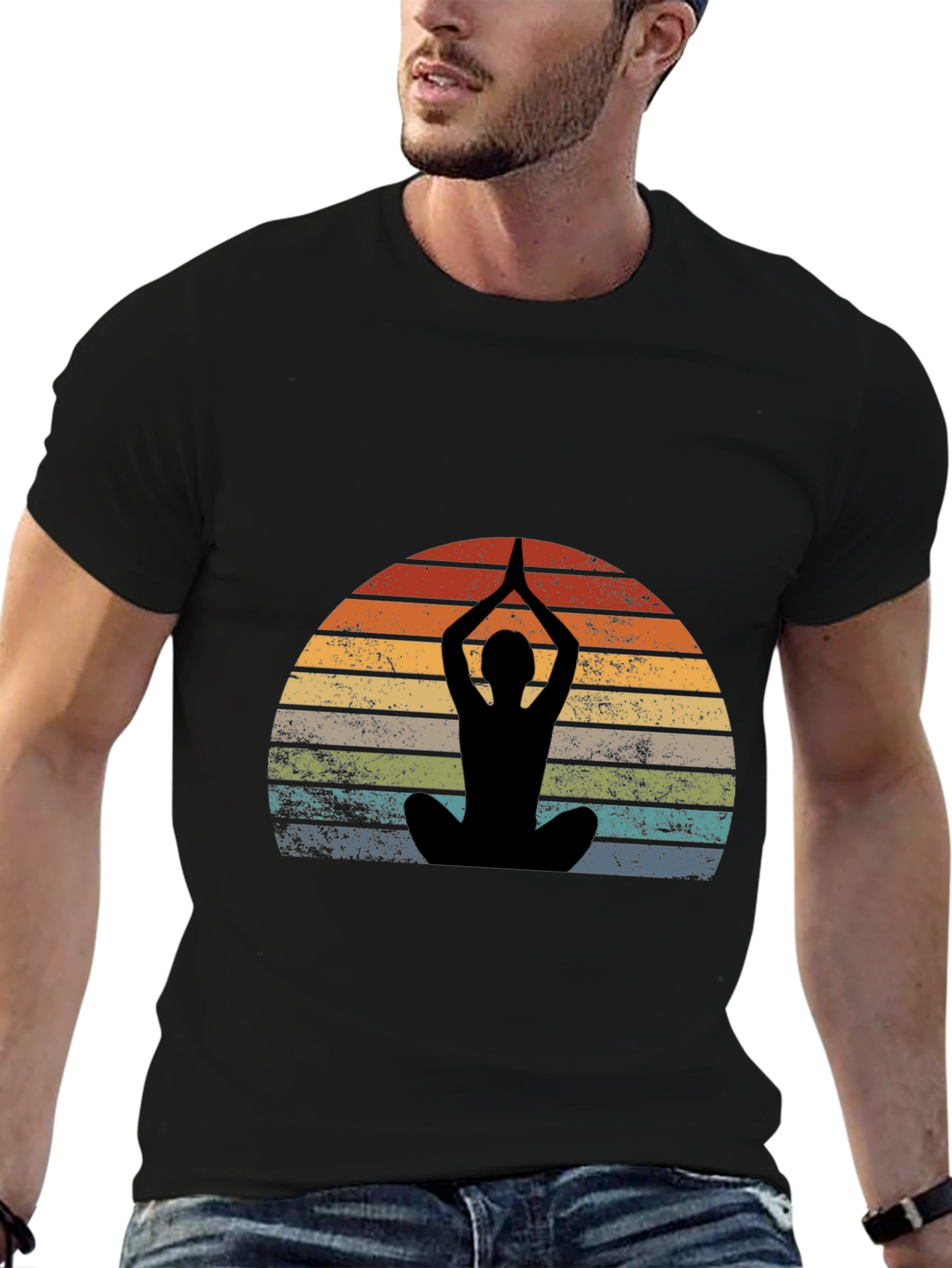 Yoga Silhouette Sunset Graphic Tee