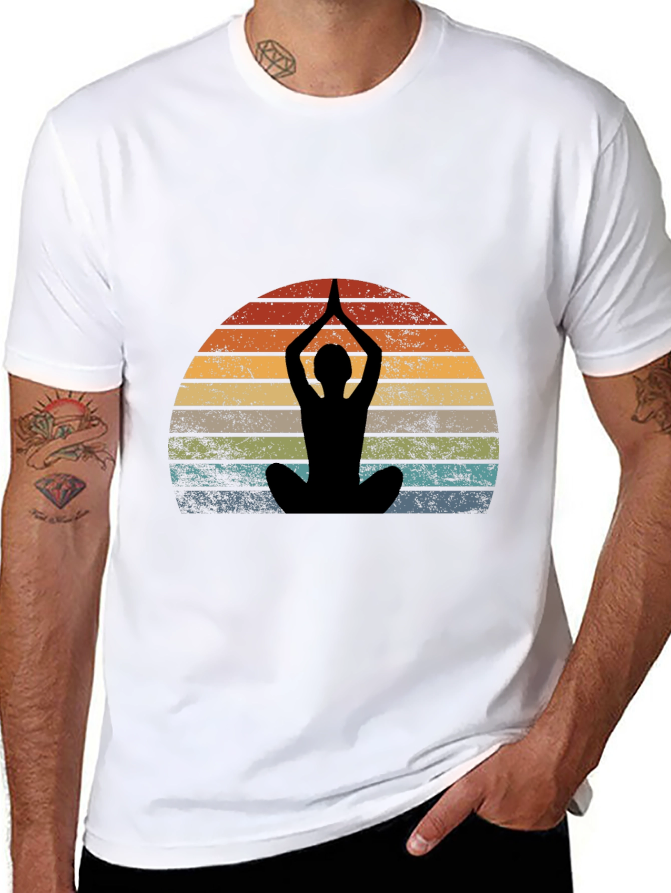Yoga Silhouette Sunset Graphic Tee