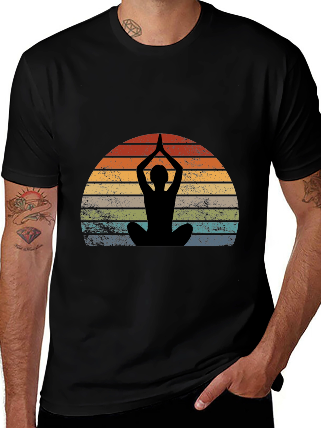 Yoga Silhouette Sunset Graphic Tee