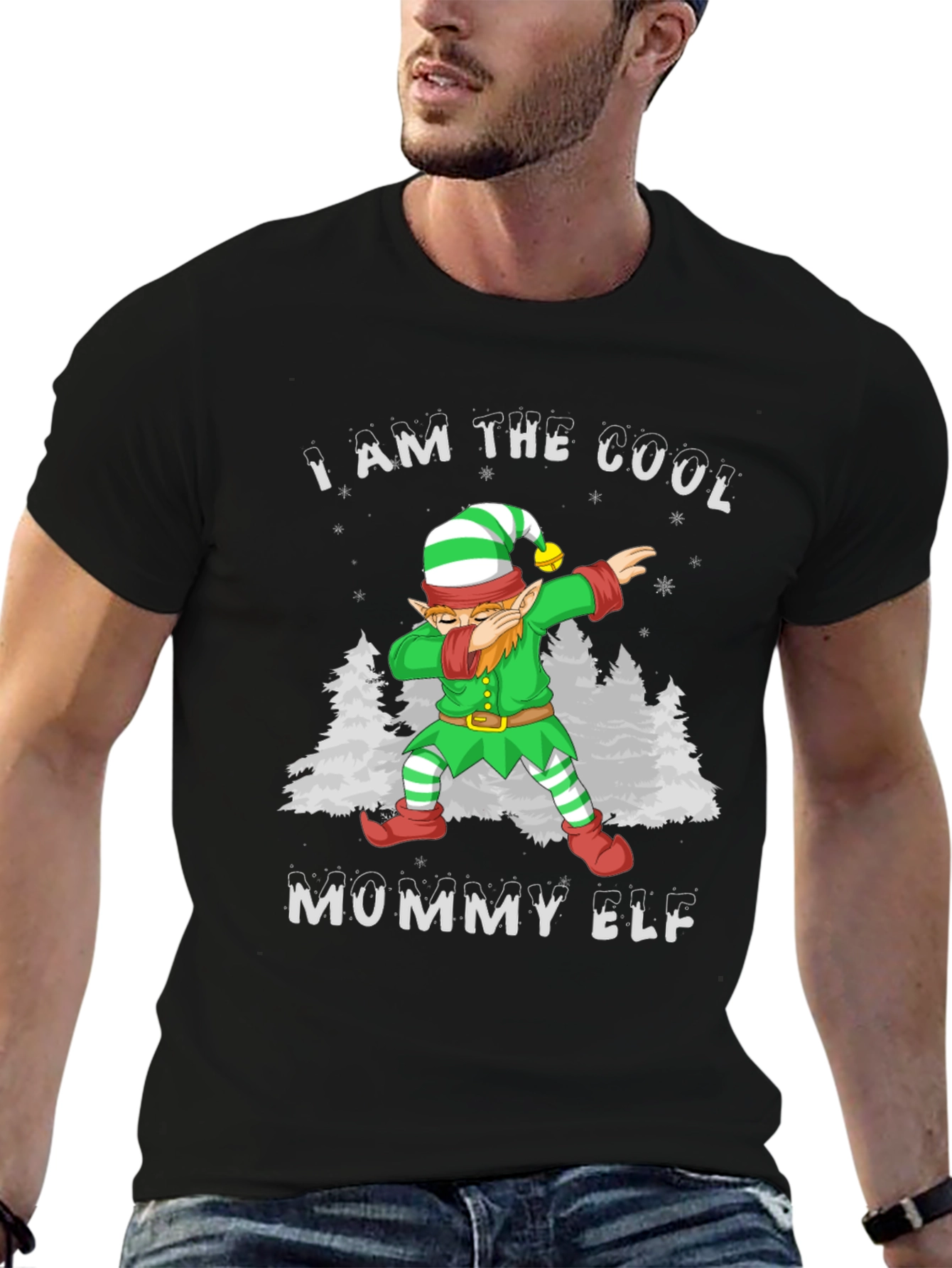 Cool Mommy Elf Dabbing Christmas T-Shirt