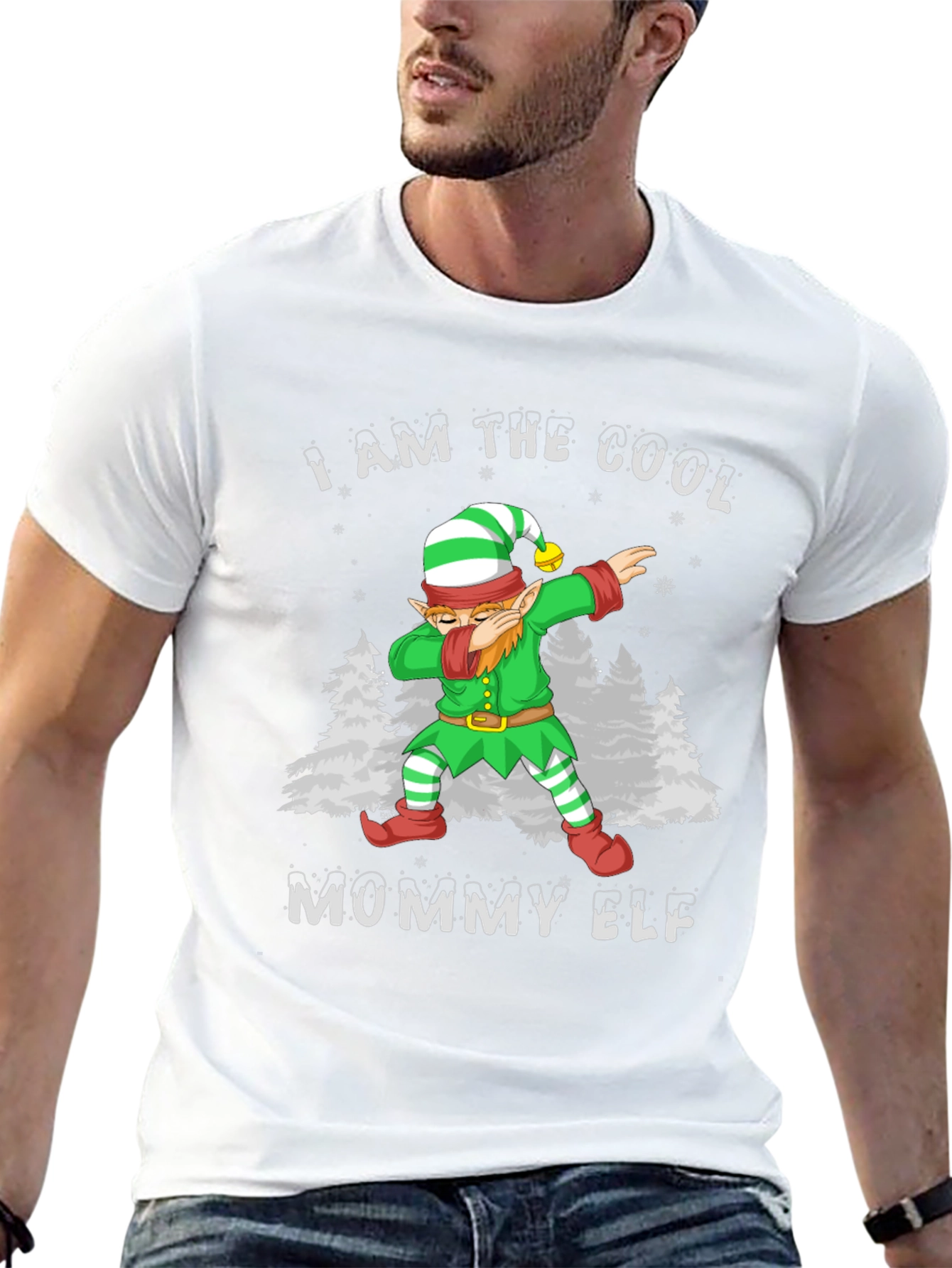 Cool Mommy Elf Dabbing Christmas T-Shirt