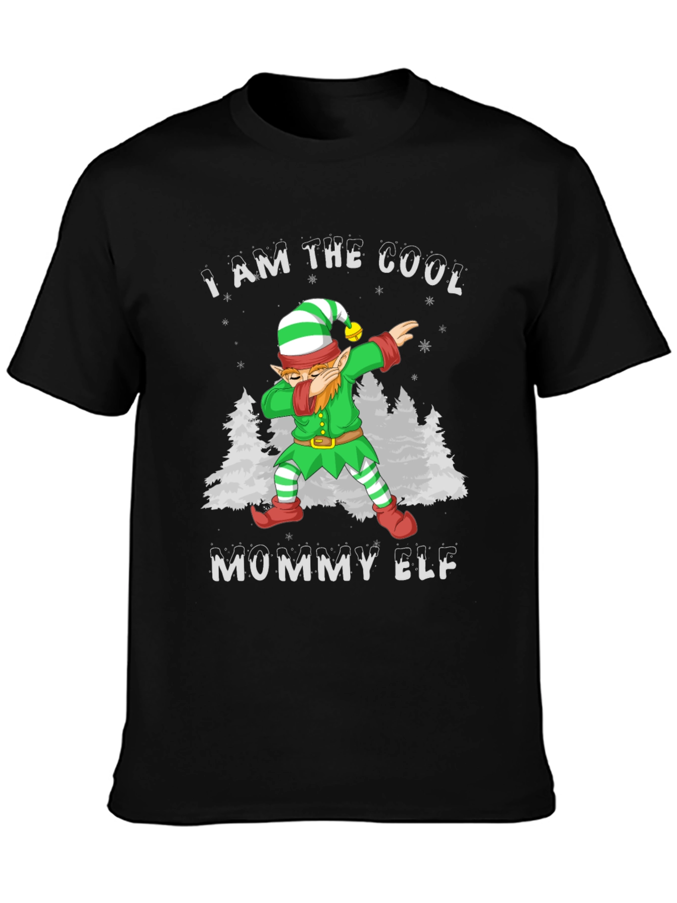 Cool Mommy Elf Dabbing Christmas T-Shirt