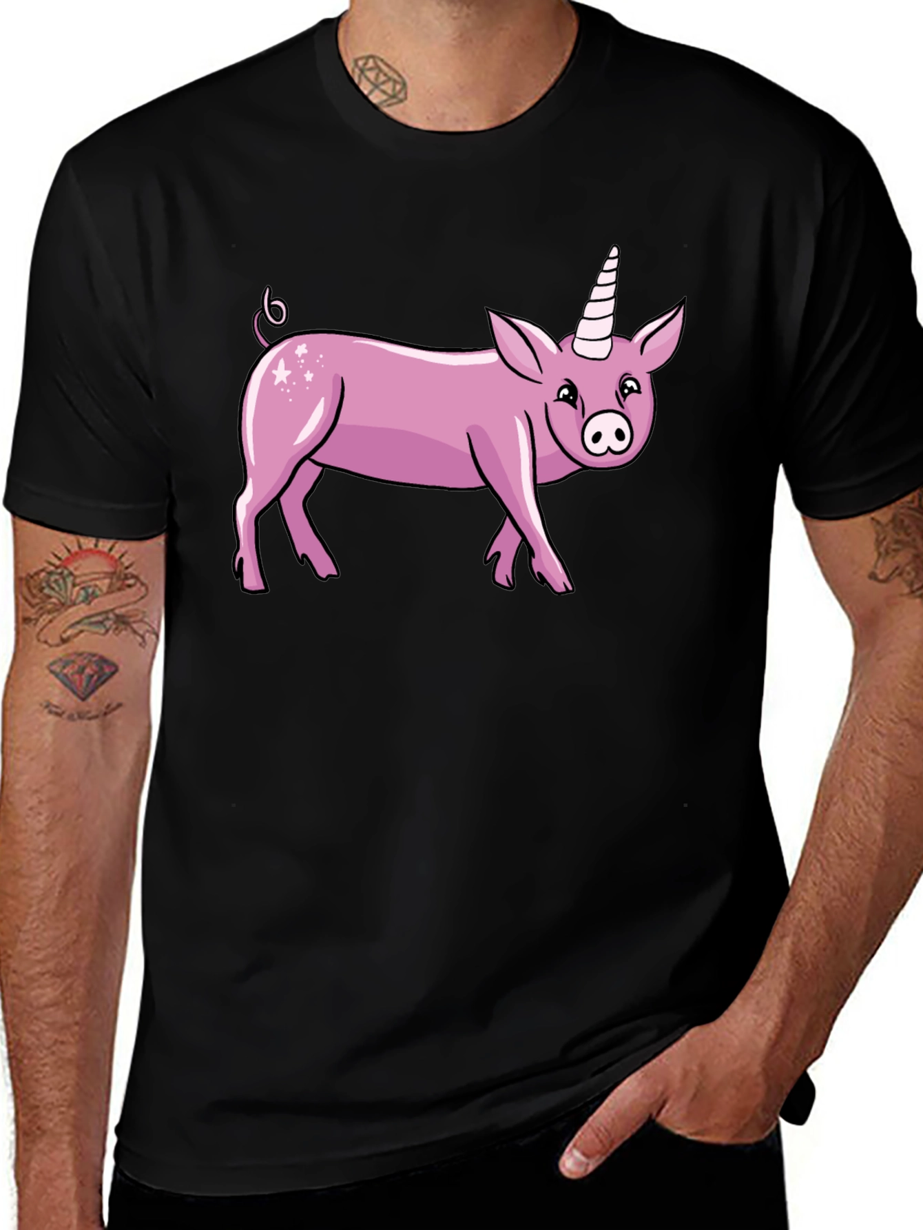Pig Unicorn Graphic T-Shirt