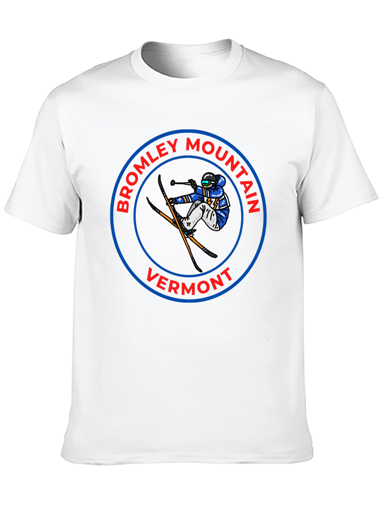 Bromley Mountain Vermont T-Shirt - Skier Design