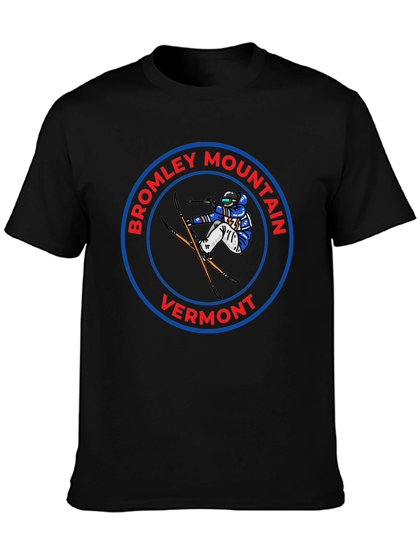 Bromley Mountain Vermont T-Shirt - Skier Design