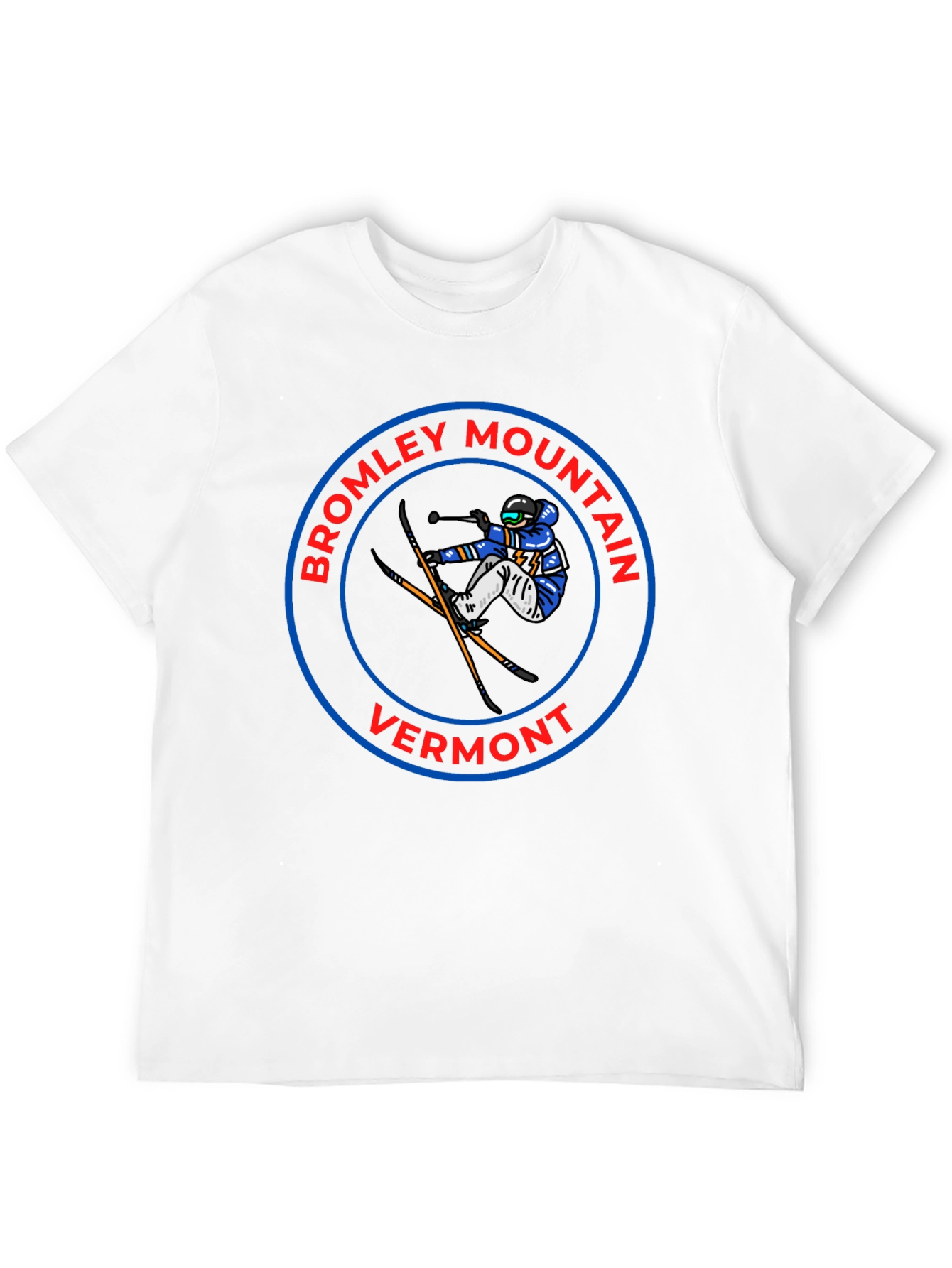 Bromley Mountain Vermont T-Shirt - Skier Design