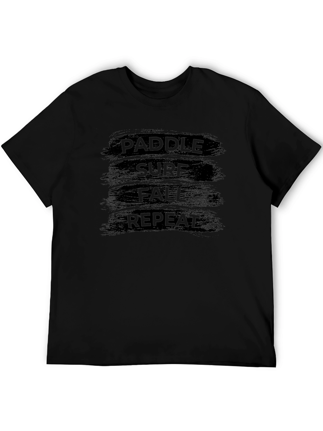 Paddle Surf Fall Repeat Graphic Tee - Black