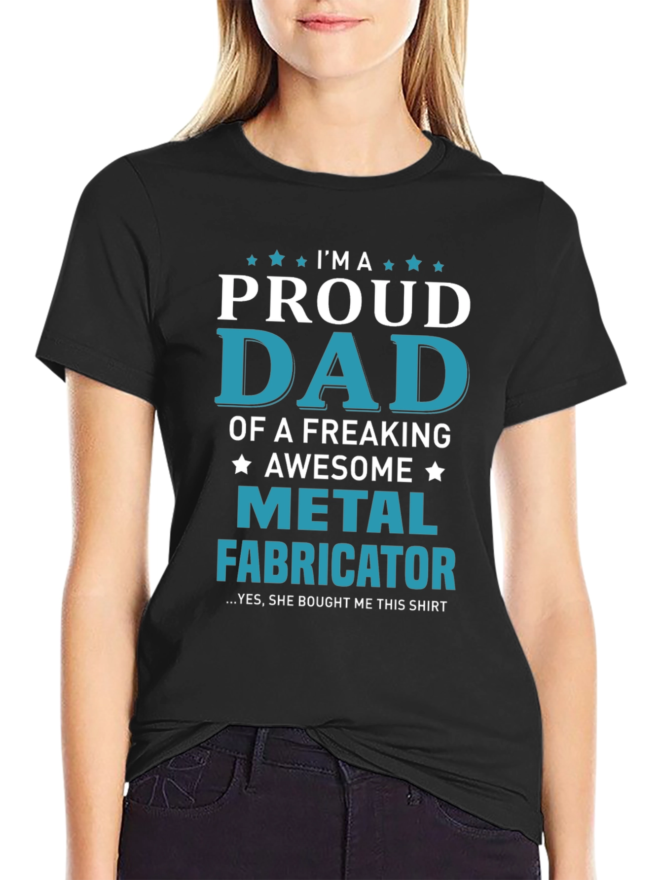 Proud Dad Metal Fabricator Graphic T-Shirt