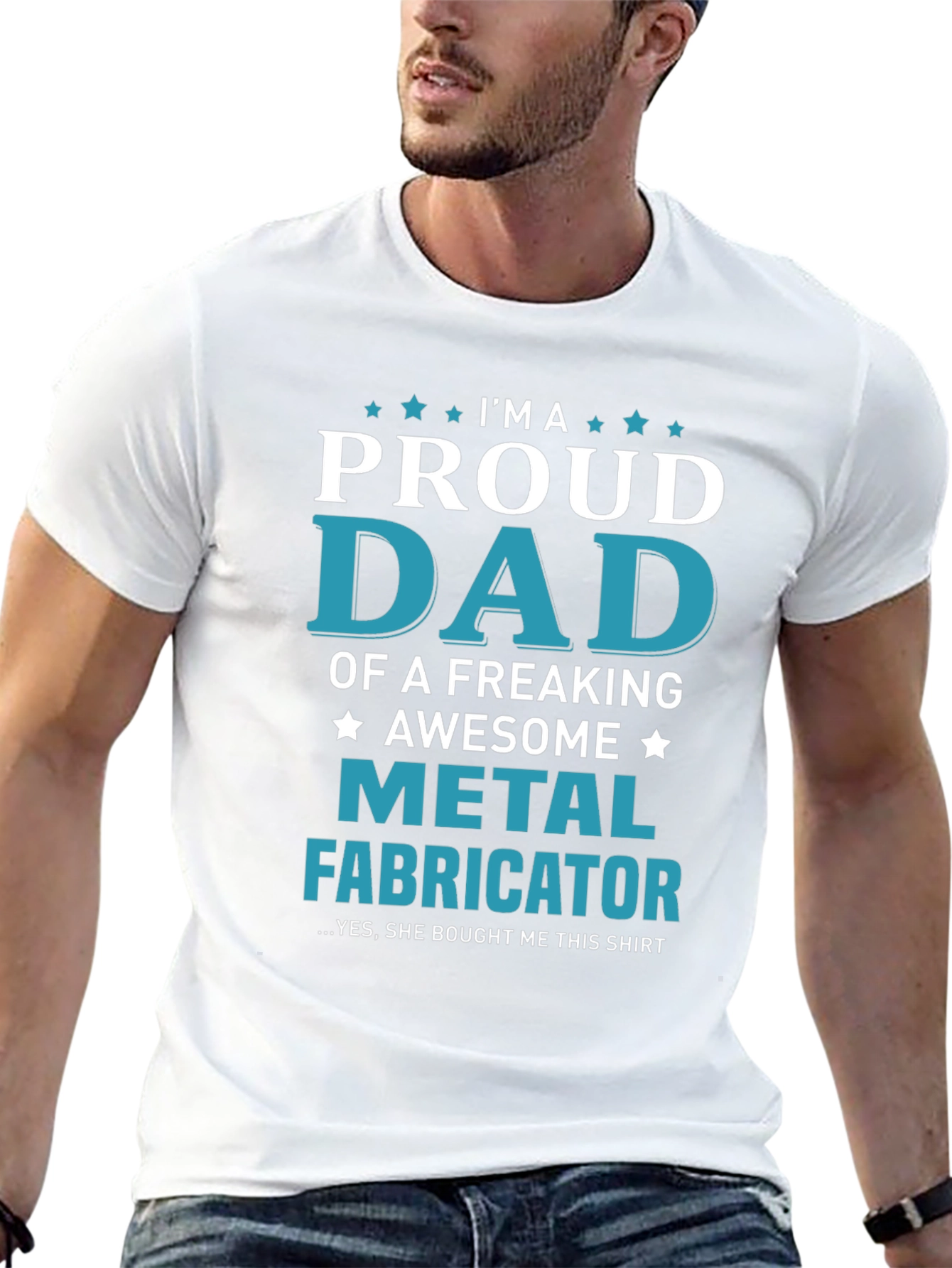 Proud Dad Metal Fabricator Graphic T-Shirt