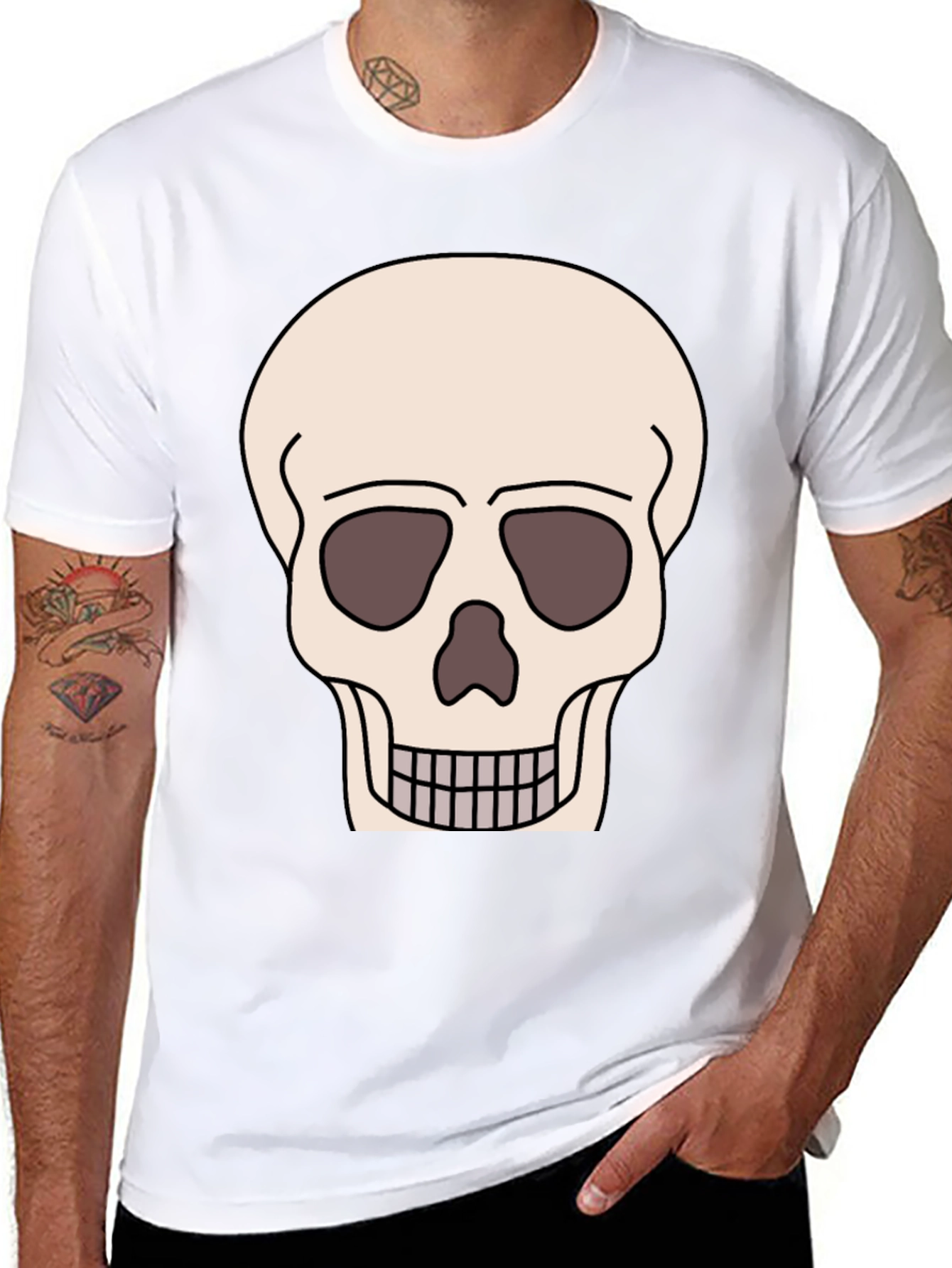 Skull Graphic T-Shirt - Black Cotton Tee