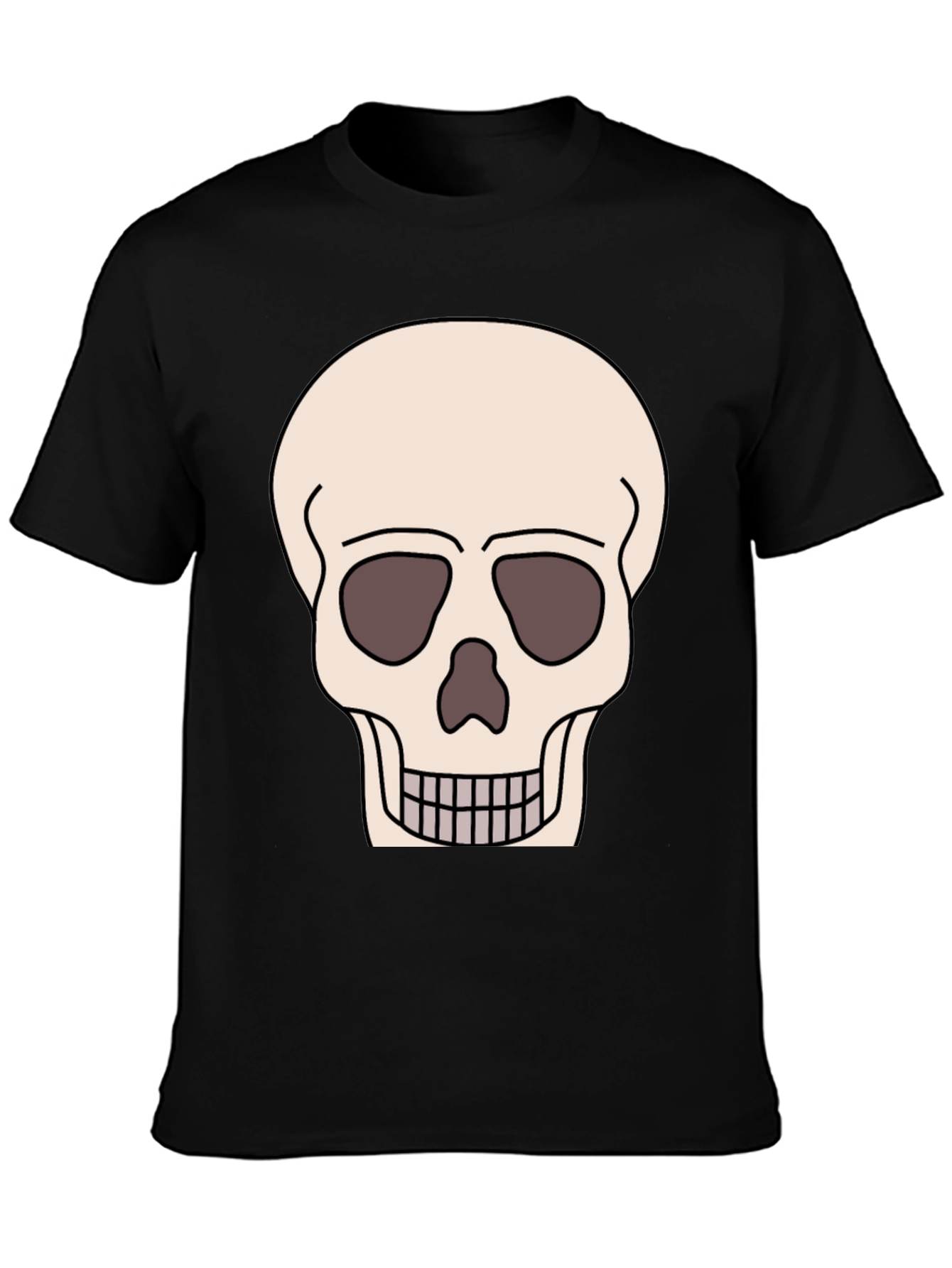 Skull Graphic T-Shirt - Black Cotton Tee