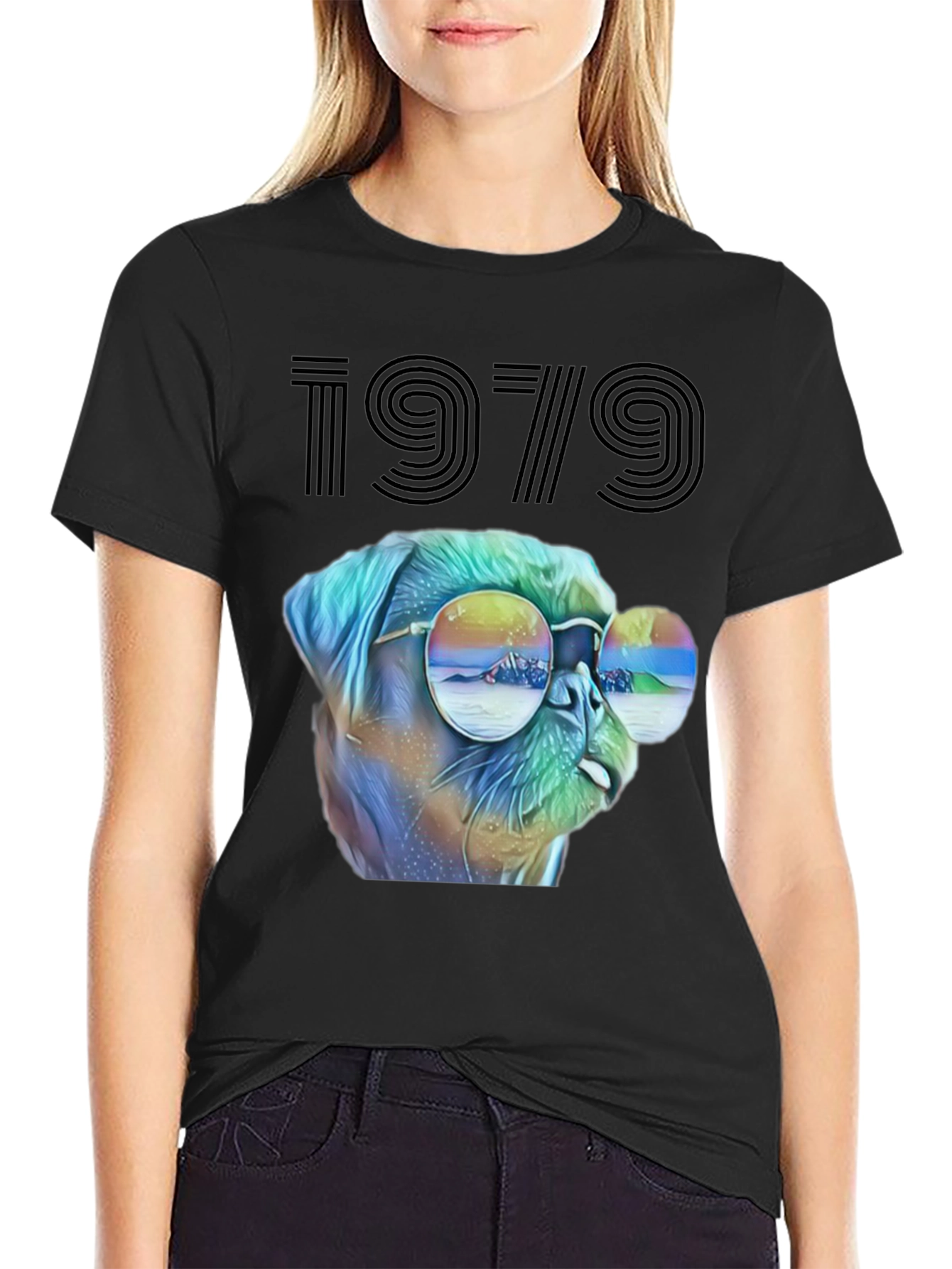 Retro 1979 Dog Graphic T-Shirt