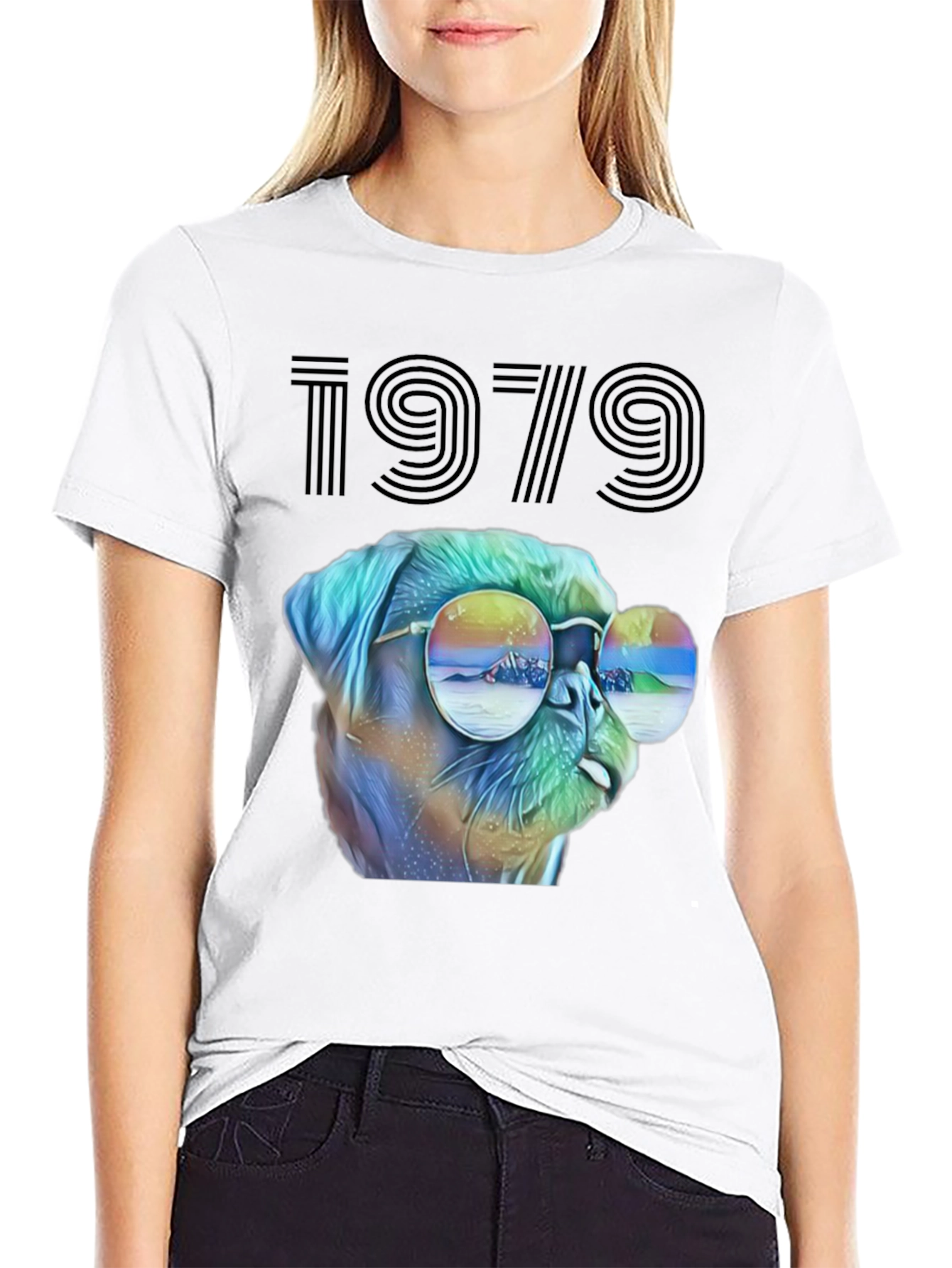 Retro 1979 Dog Graphic T-Shirt