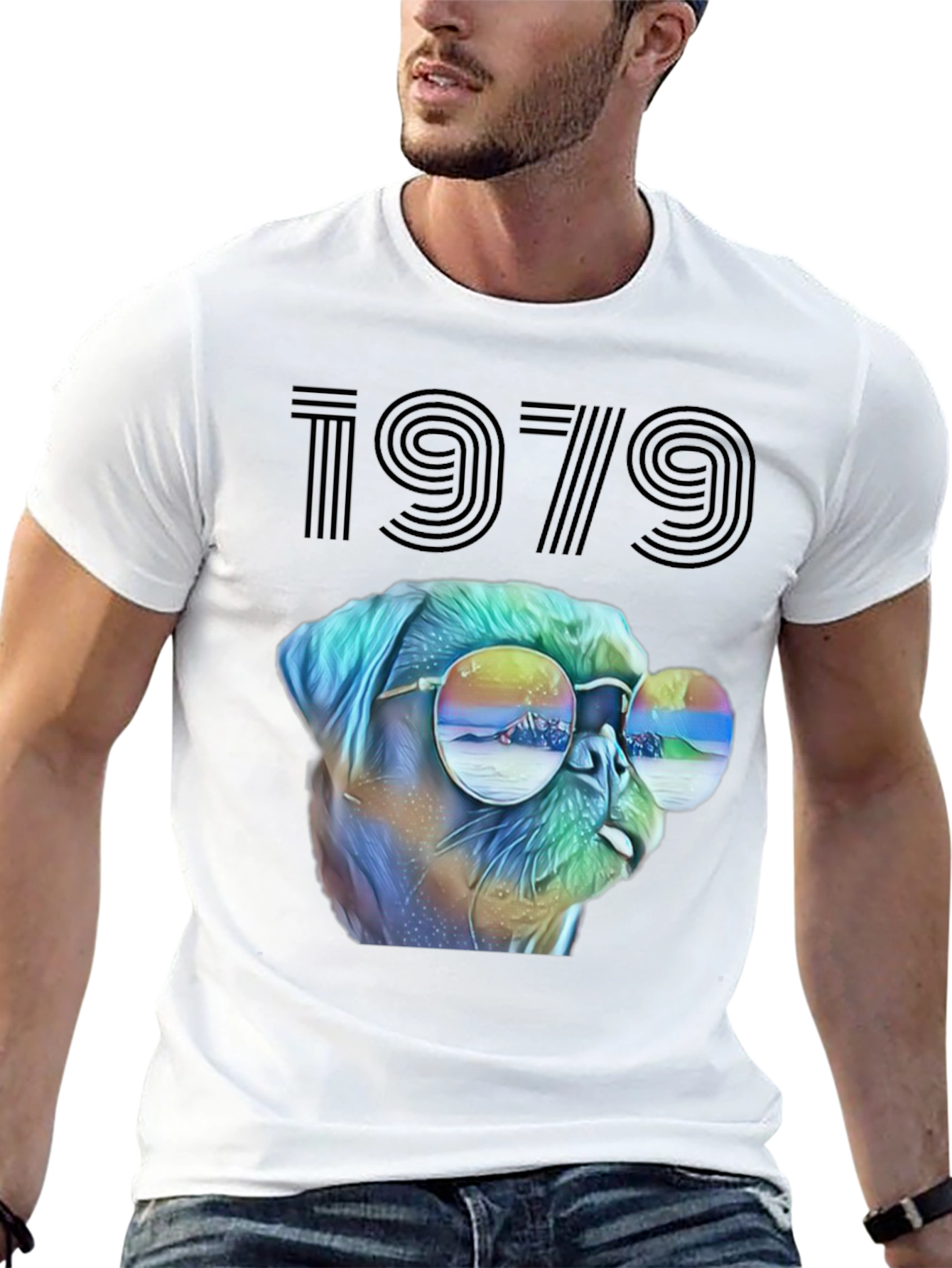 Retro 1979 Dog Graphic T-Shirt