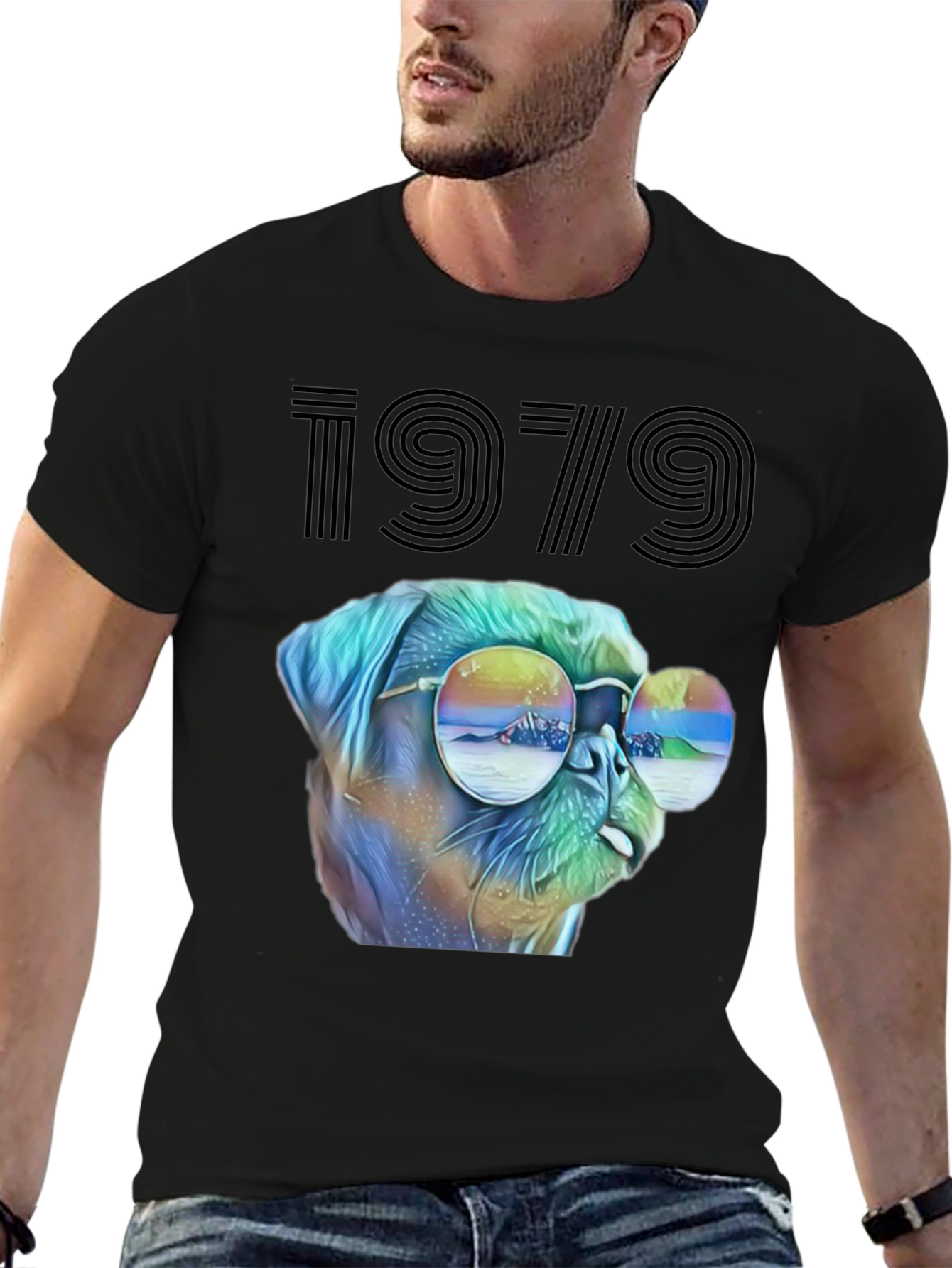 Retro 1979 Dog Graphic T-Shirt