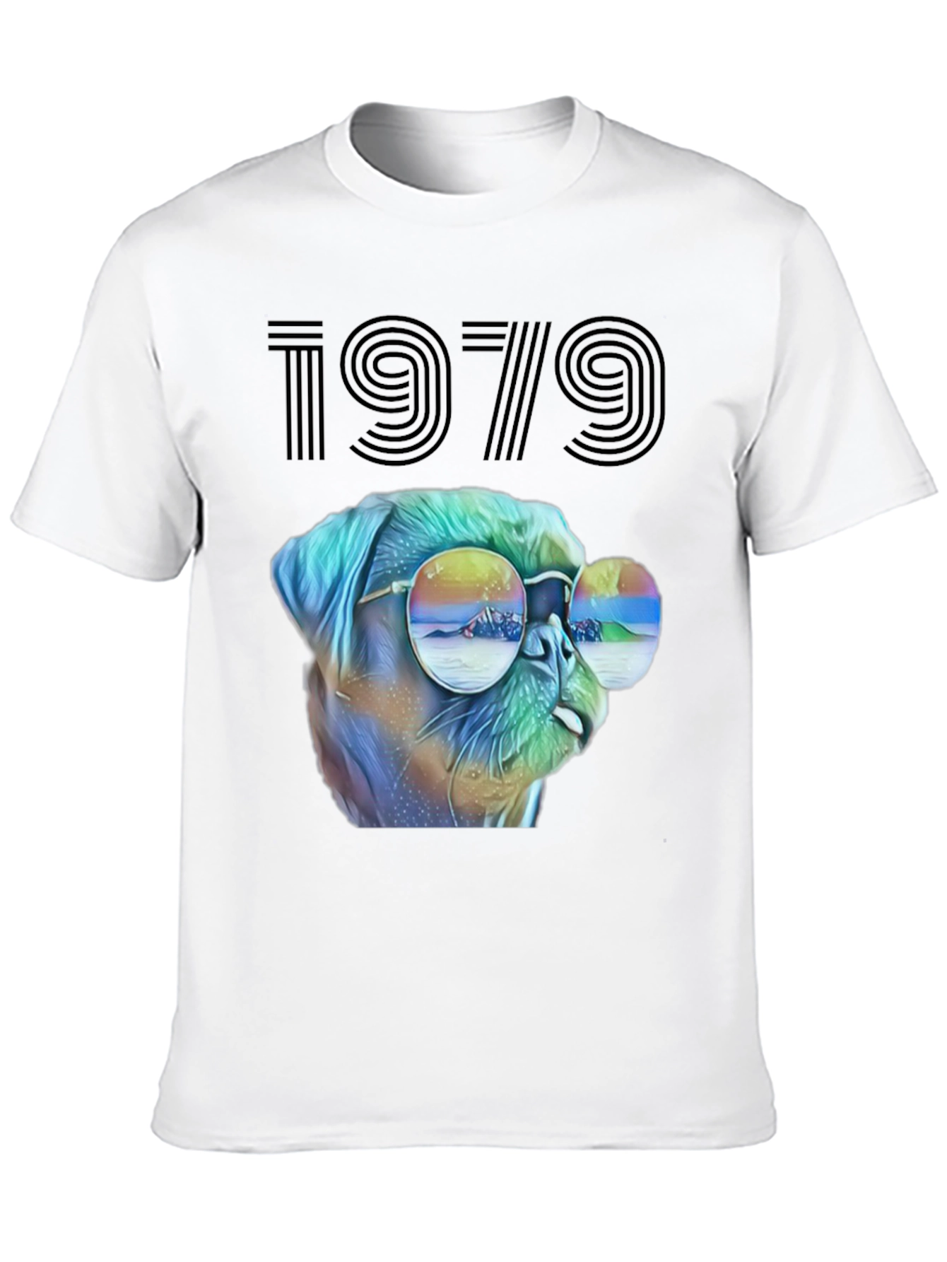 Retro 1979 Dog Graphic T-Shirt