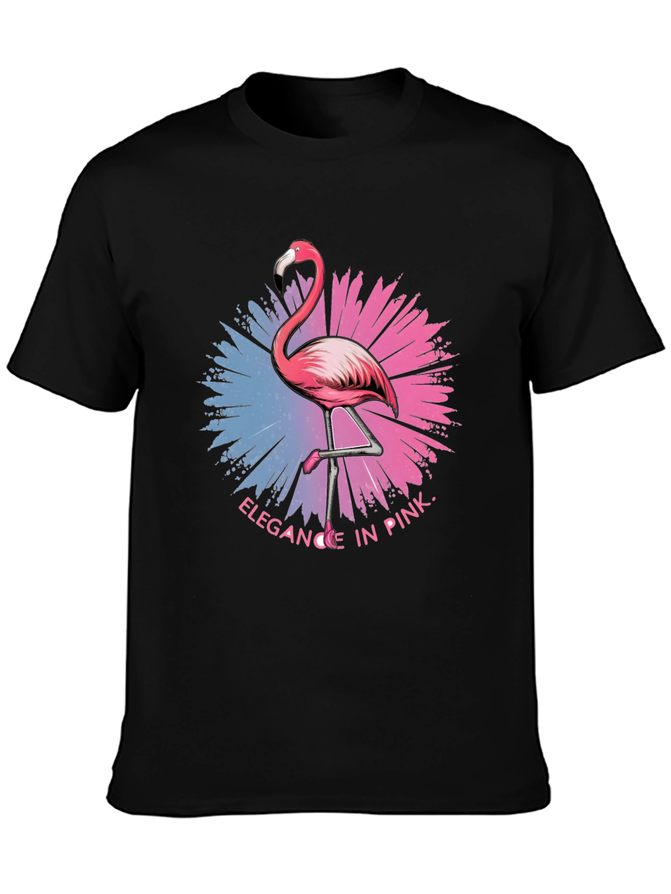 Elegance In Pink Flamingo Graphic T-Shirt