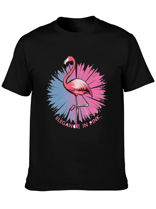 Elegance In Pink Flamingo Graphic T-Shirt