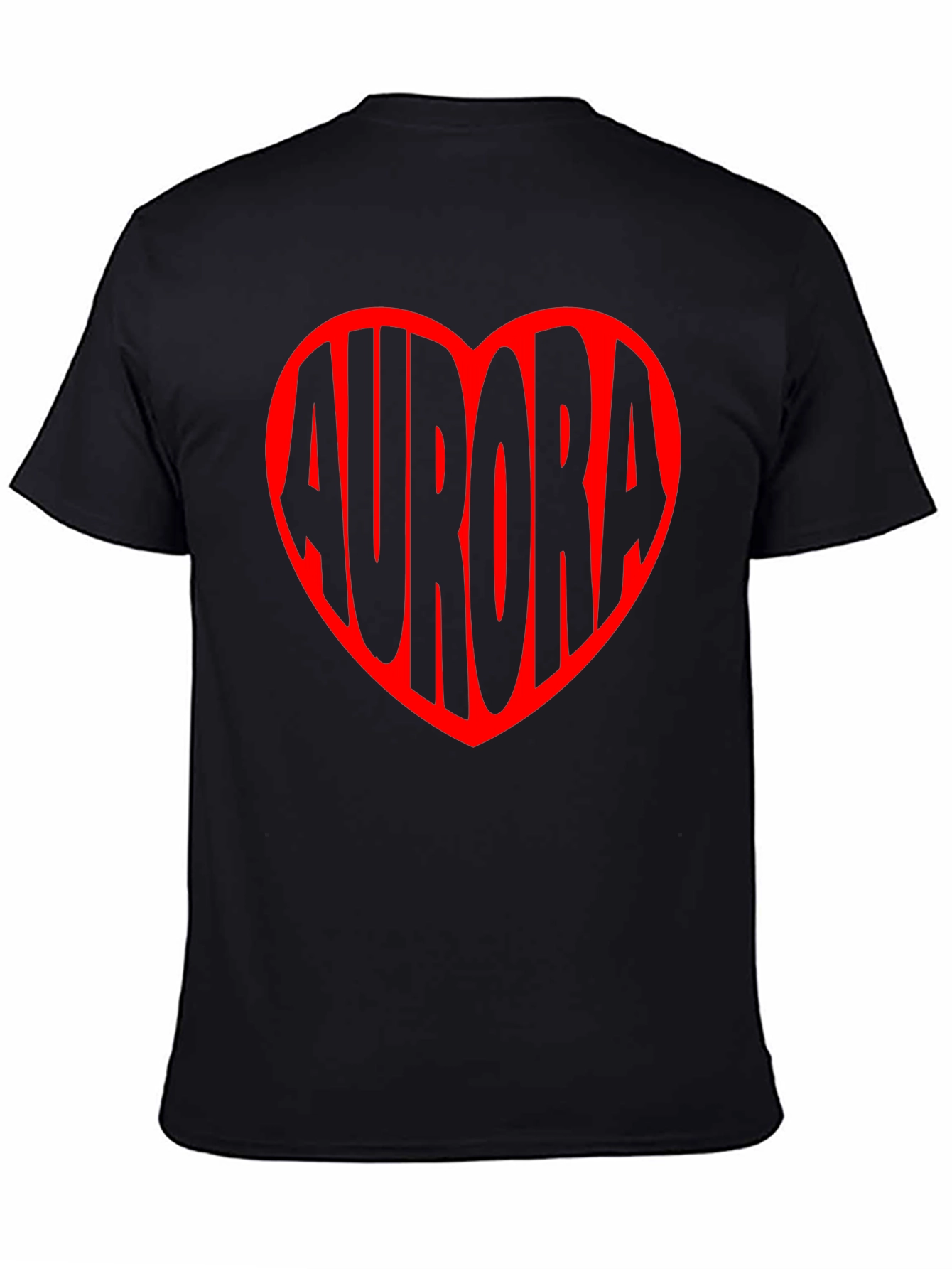 Aurora Heart Graphic Tee - Black Unisex T-Shirt