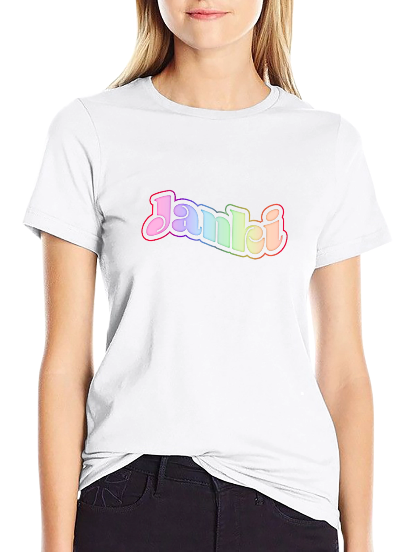 Janki Rainbow Logo Graphic T-Shirt