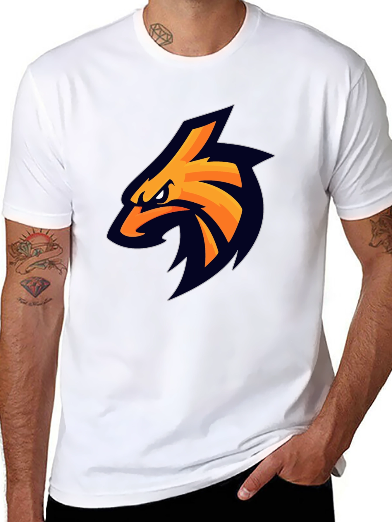 Eagle Logo Black T-Shirt - Casual Style