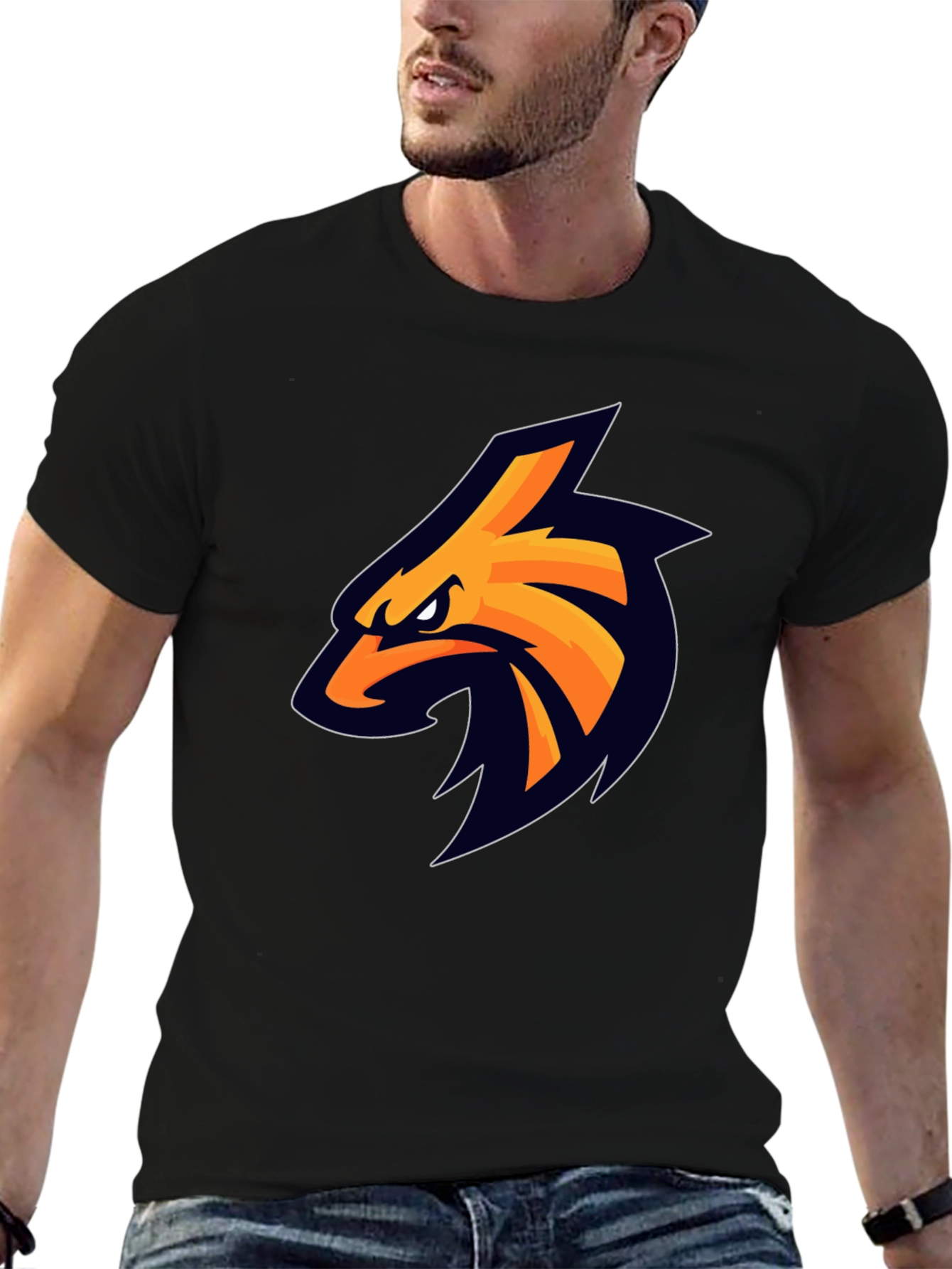 Eagle Logo Black T-Shirt - Casual Style