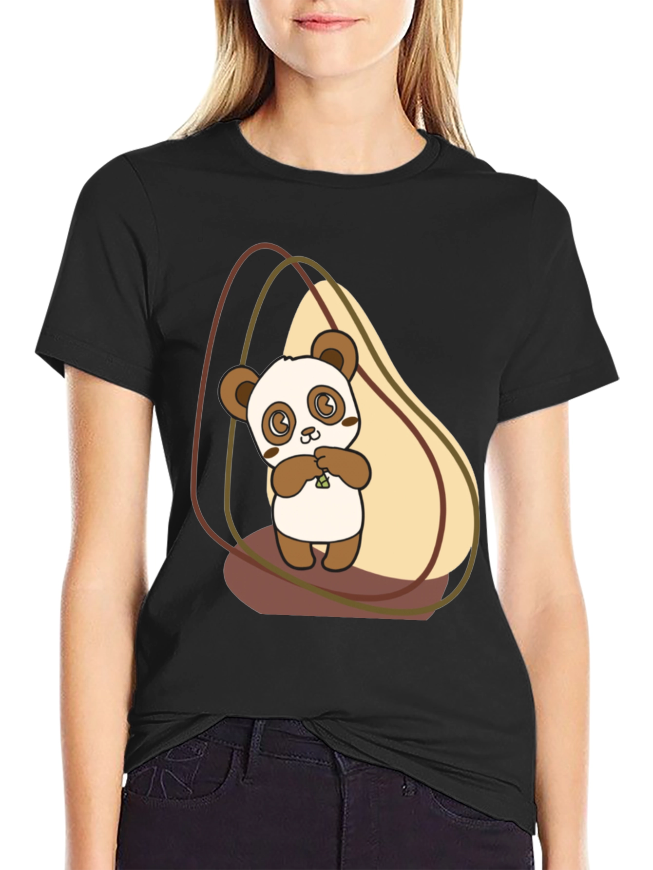 Cute Panda Graphic Tee - Soft Cotton Blend