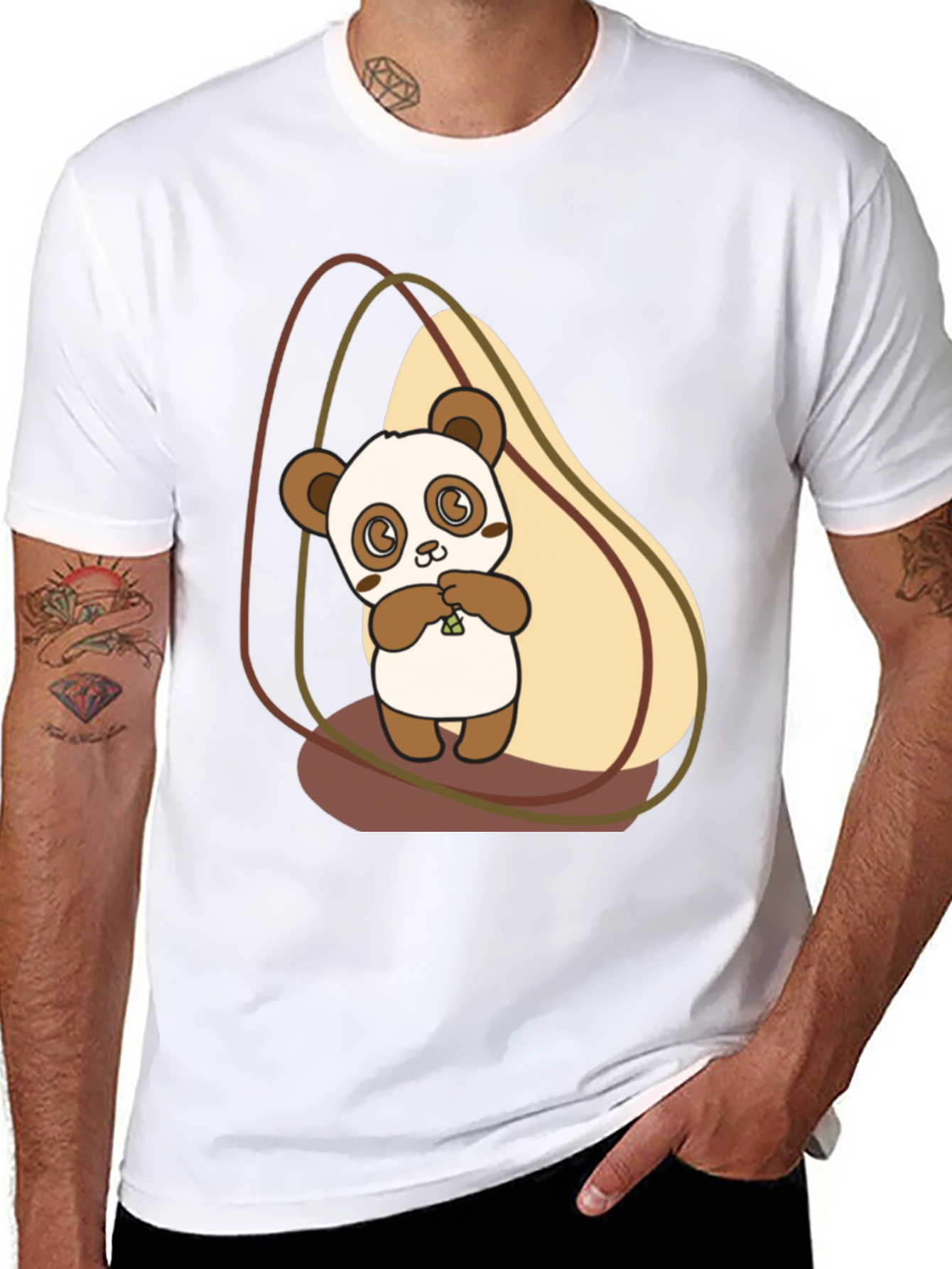 Cute Panda Graphic Tee - Soft Cotton Blend
