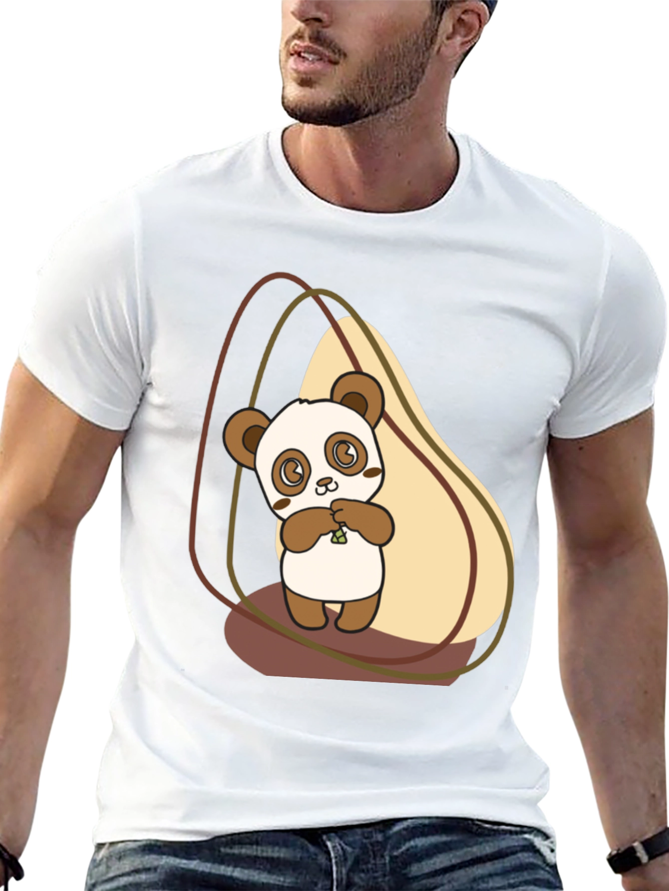 Cute Panda Graphic Tee - Soft Cotton Blend