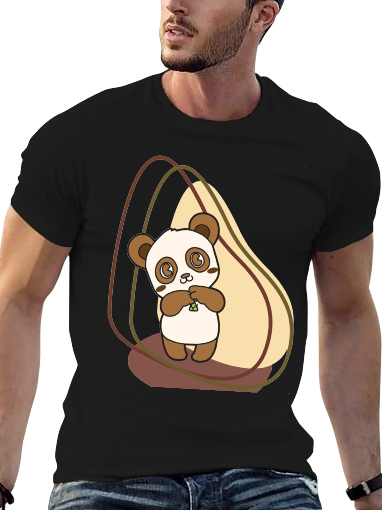 Cute Panda Graphic Tee - Soft Cotton Blend