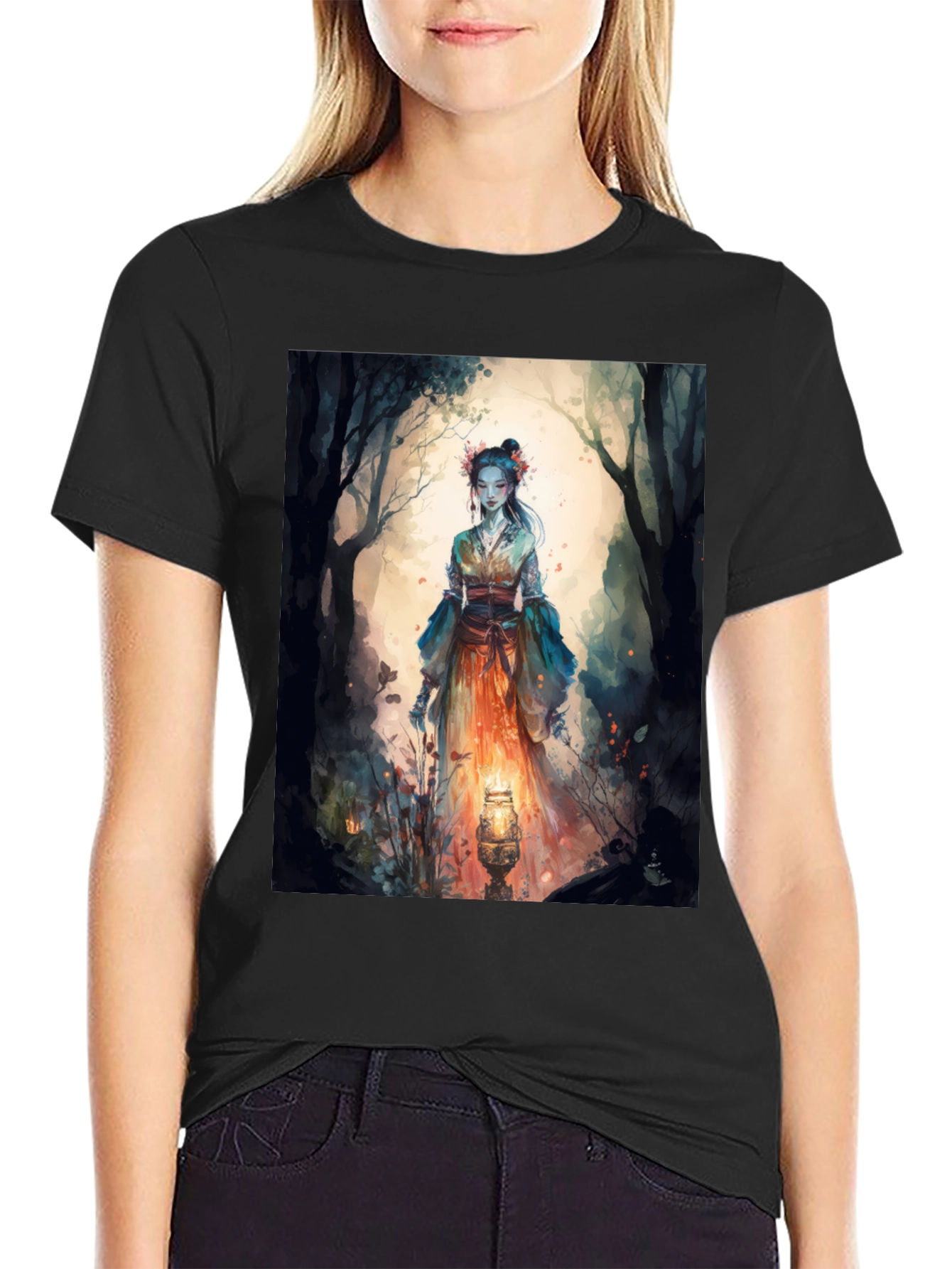 Mystic Forest T-Shirt - Unique Artistic Design
