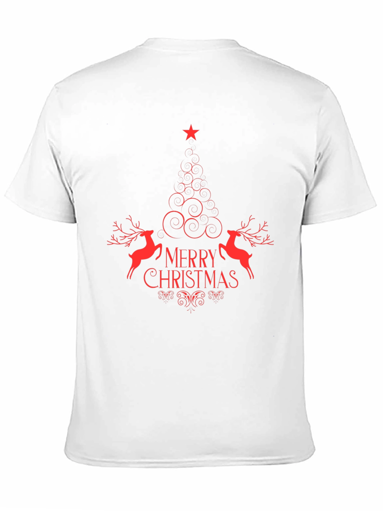 Merry Christmas Graphic Tee - Red Design