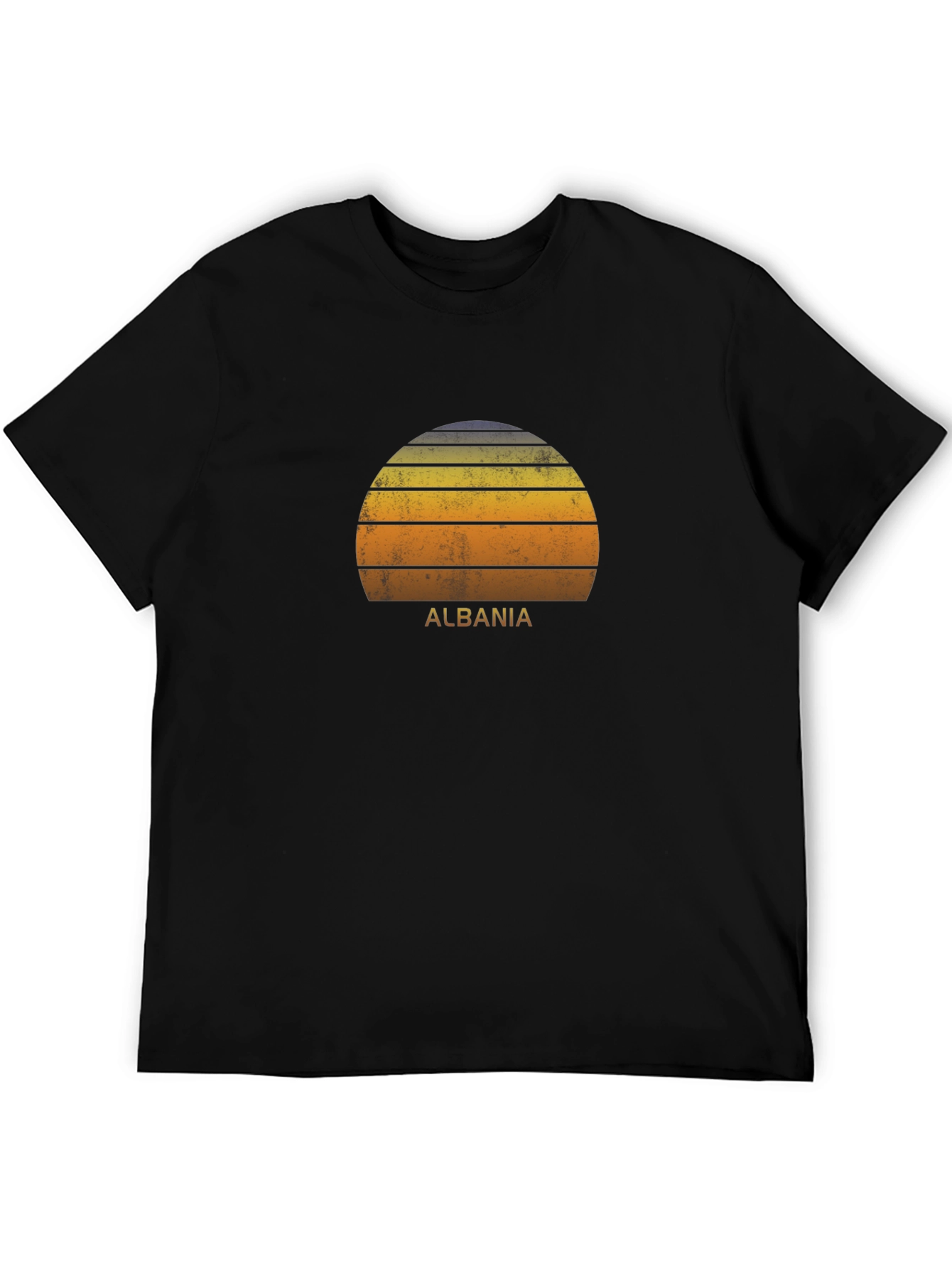 Albania Sunset Graphic Tee - Retro Style