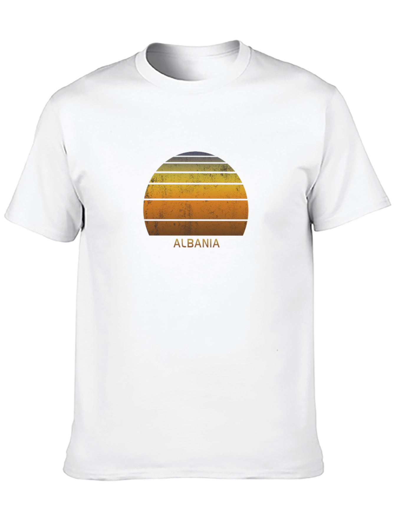 Albania Sunset Graphic Tee - Retro Style