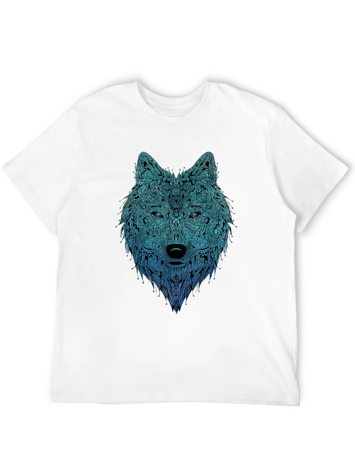 Wolf Graphic Print Black T-Shirt