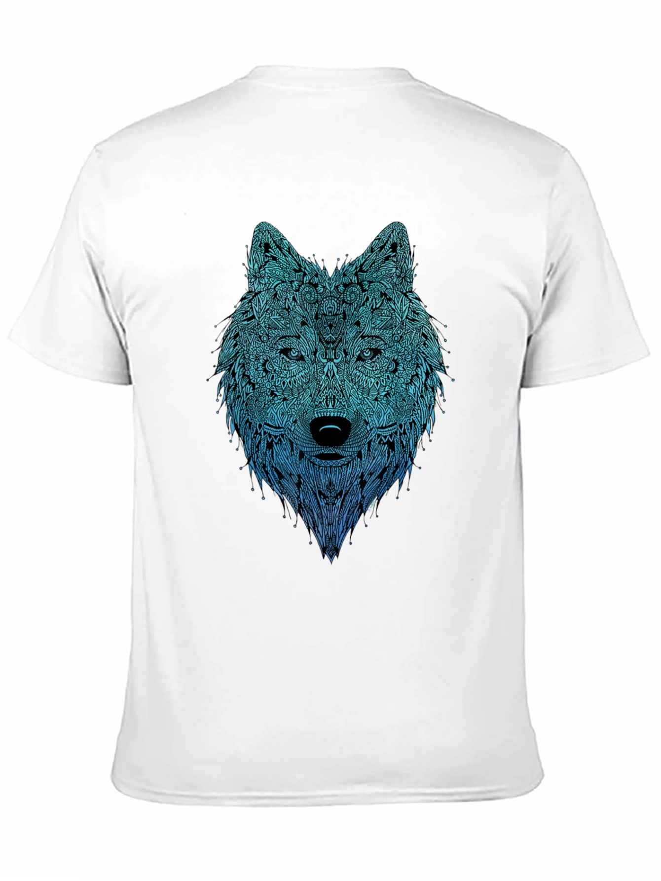 Wolf Graphic Print Black T-Shirt