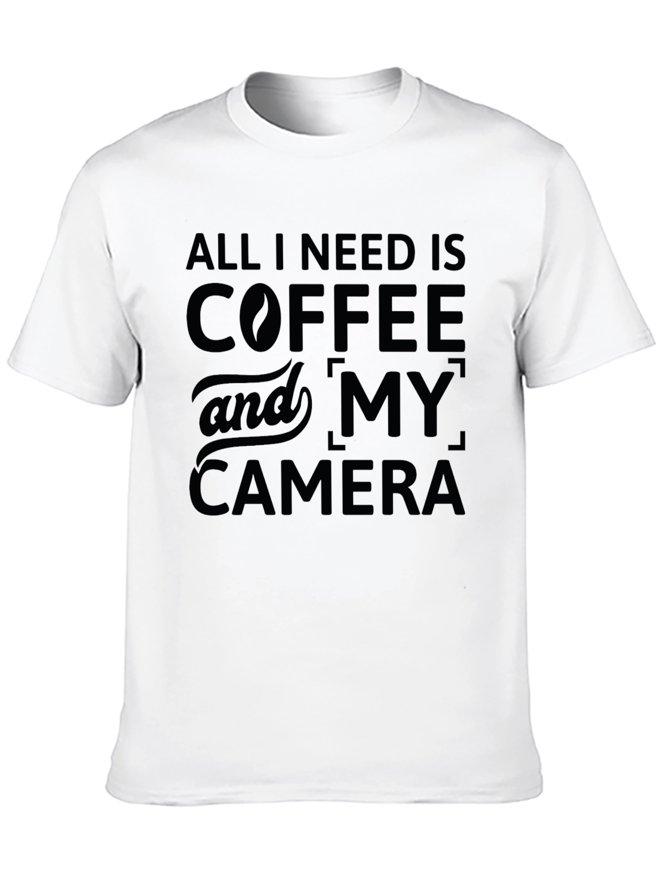 Coffee and Camera Graphic Tee - Black