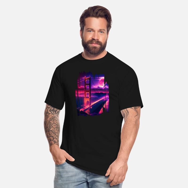 San Francisco Vaporwave Aesthetic Retro Style Art
