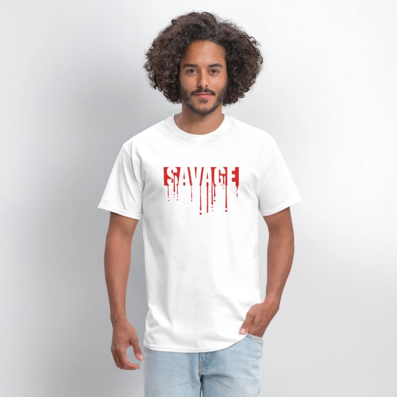 savage blood drops graffiti text logo wild dangero