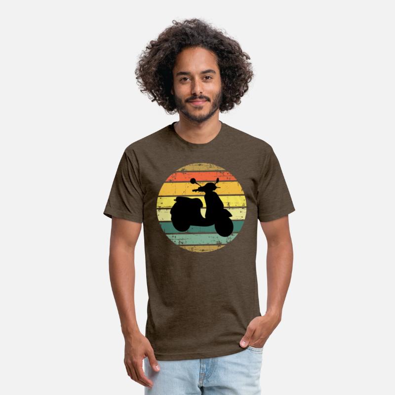Scooter Rider Scootering Motorcycle Vintage Retro
