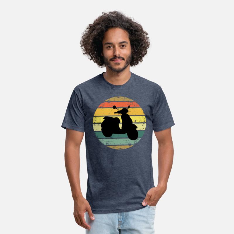 Scooter Rider Scootering Motorcycle Vintage Retro