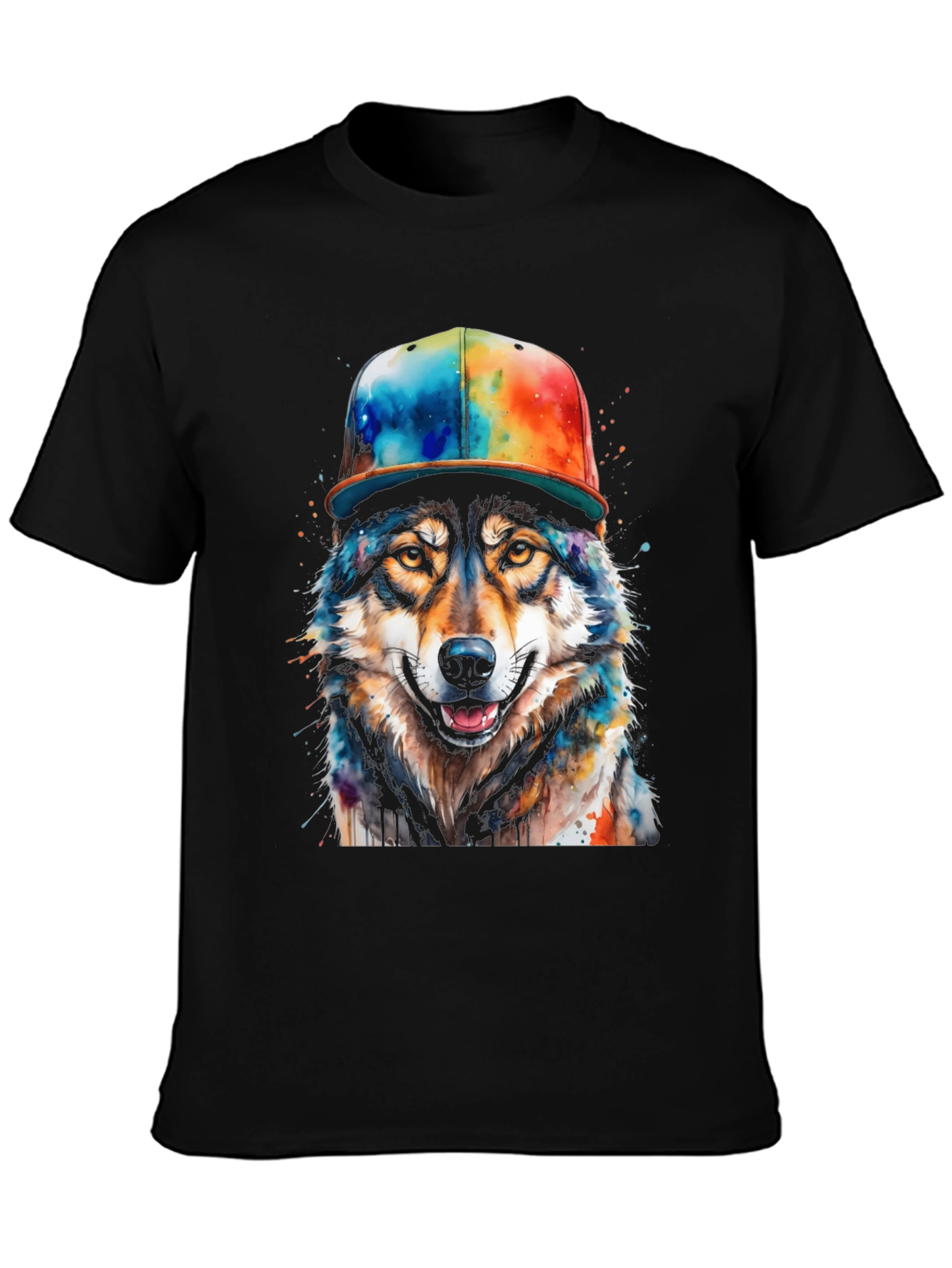 Wolf Graphic Tee - Mens Black T-Shirt