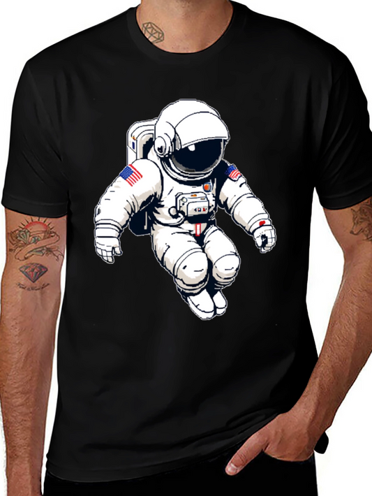 Astronaut Graphic Tee - Bold Black T-Shirt